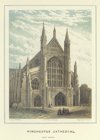 Winchester Cathedral, West Front by Hablot Knight Browne